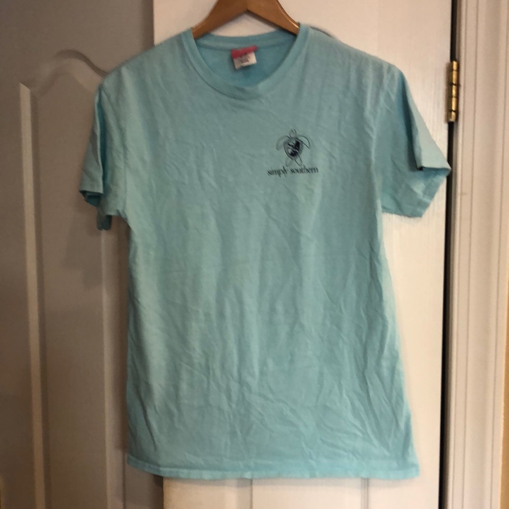 Simply Southern light blue t-shirt, medium